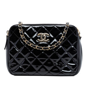 Pre-Loved Chanel CC Quilted Patent Double Zip Camera Bag